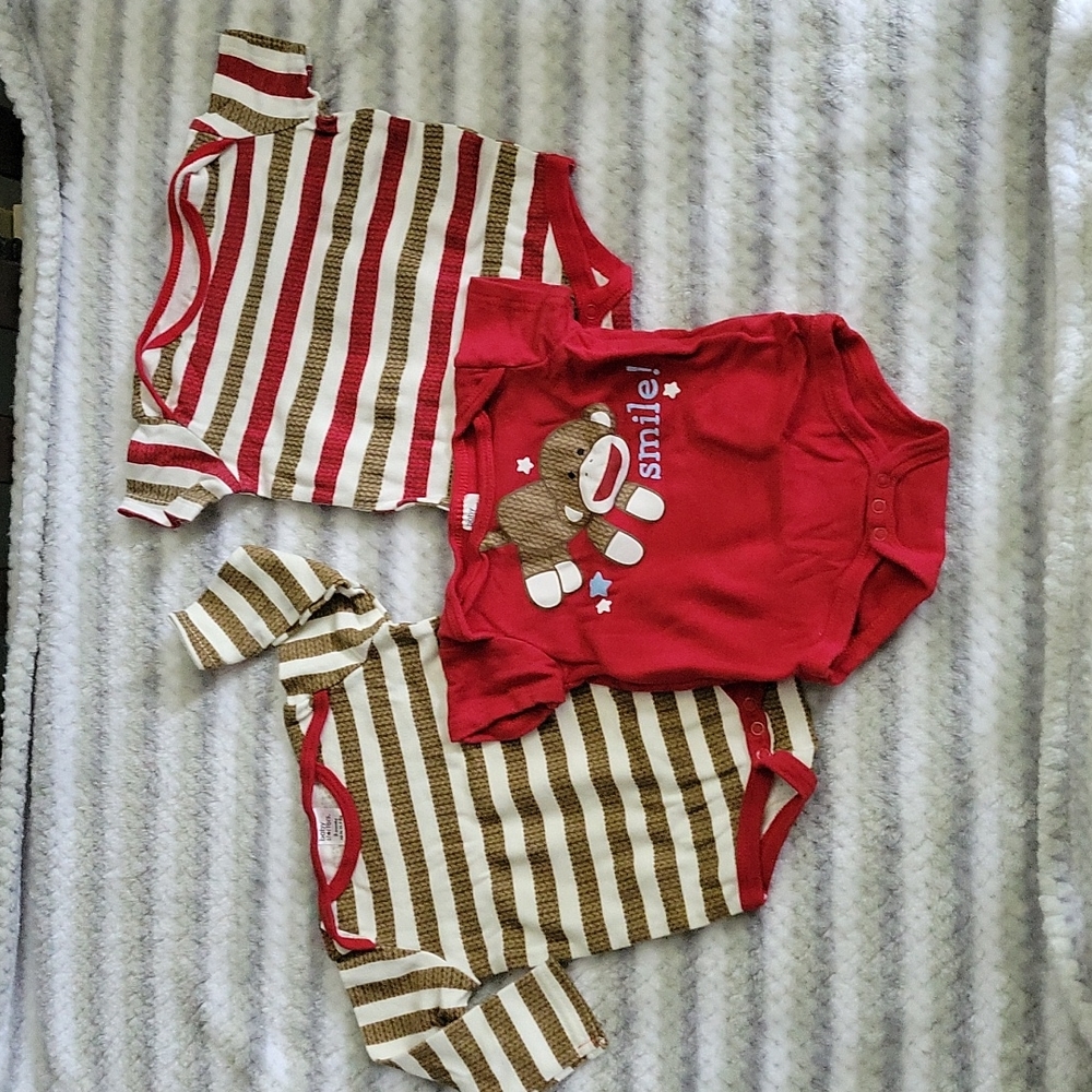 Sock Monkey Onsies Lot